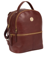 'Lunaria' Chestnut Leather Backpack image 5