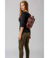 'Lunaria' Chestnut Leather Backpack image 2