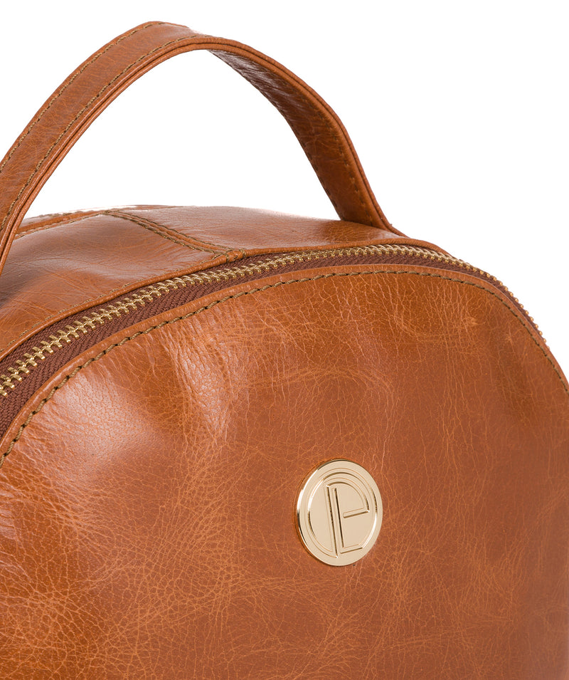 'Lunaria' Hazelnut Leather Backpack image 6
