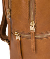 'Lunaria' Saddle Tan Leather Backpack image 6