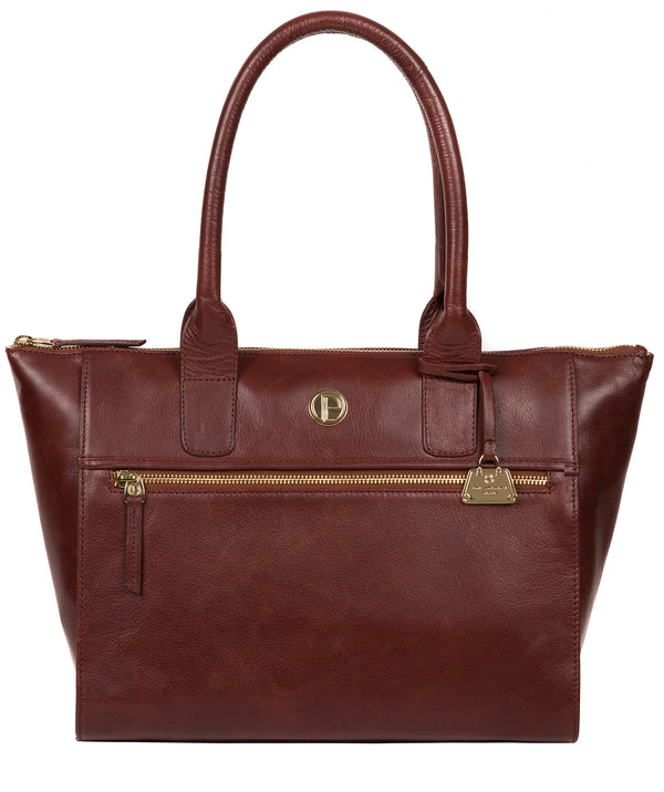 'Primrose' Chestnut Leather Tote Bag image 1