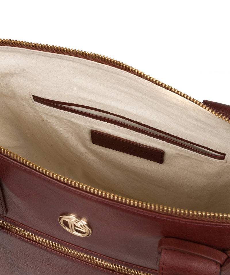 'Primrose' Chestnut Leather Tote Bag image 4