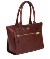 'Primrose' Chestnut Leather Tote Bag image 5