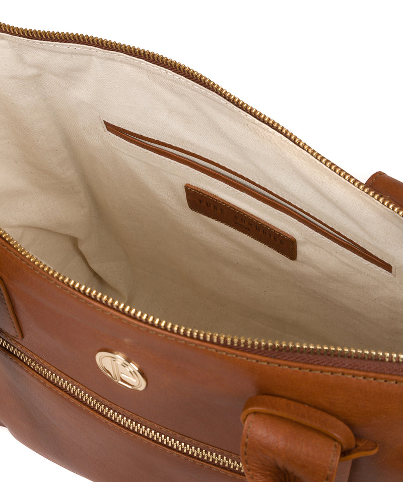 'Primrose' Hazelnut Leather Tote Bag image 4