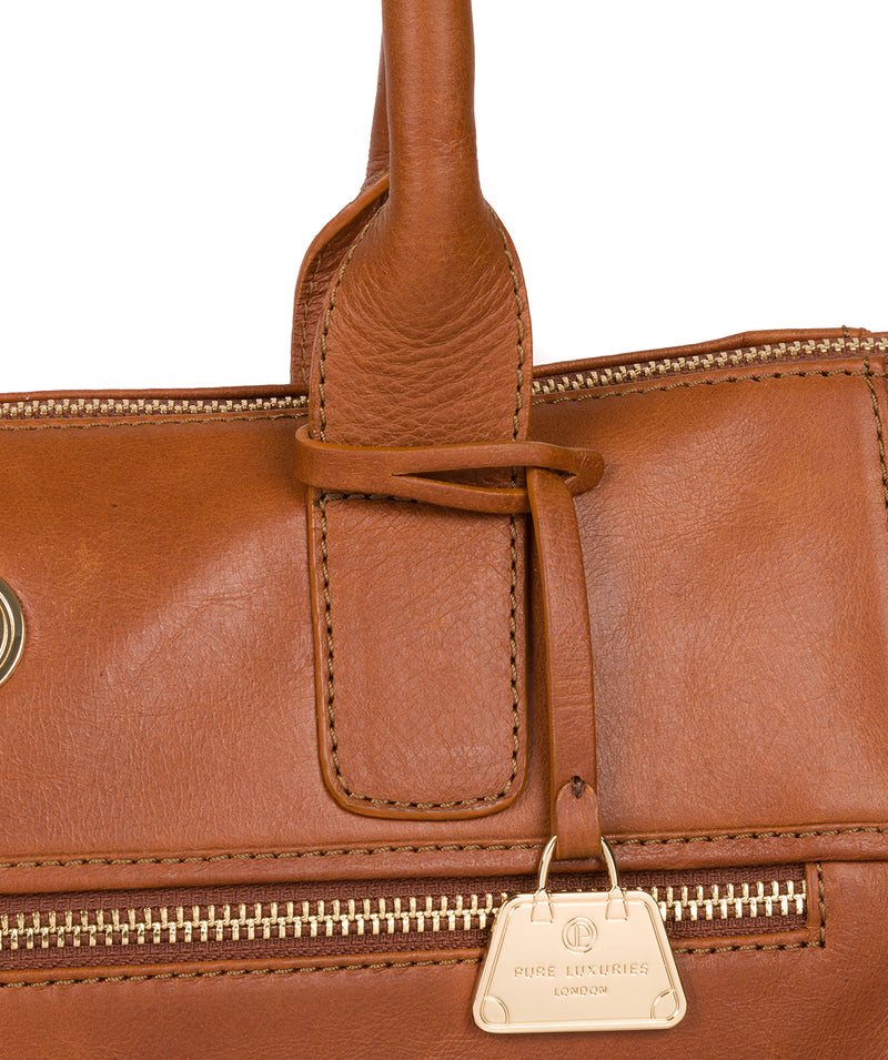 'Primrose' Hazelnut Leather Tote Bag image 6