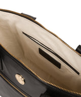 'Primrose' Jet Black Leather Tote Bag image 4
