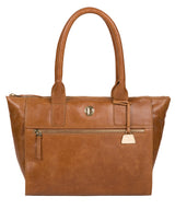 'Primrose' Saddle Tan Leather Tote Bag image 1
