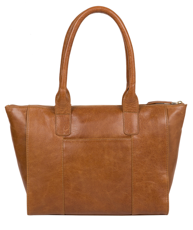 'Primrose' Saddle Tan Leather Tote Bag image 3