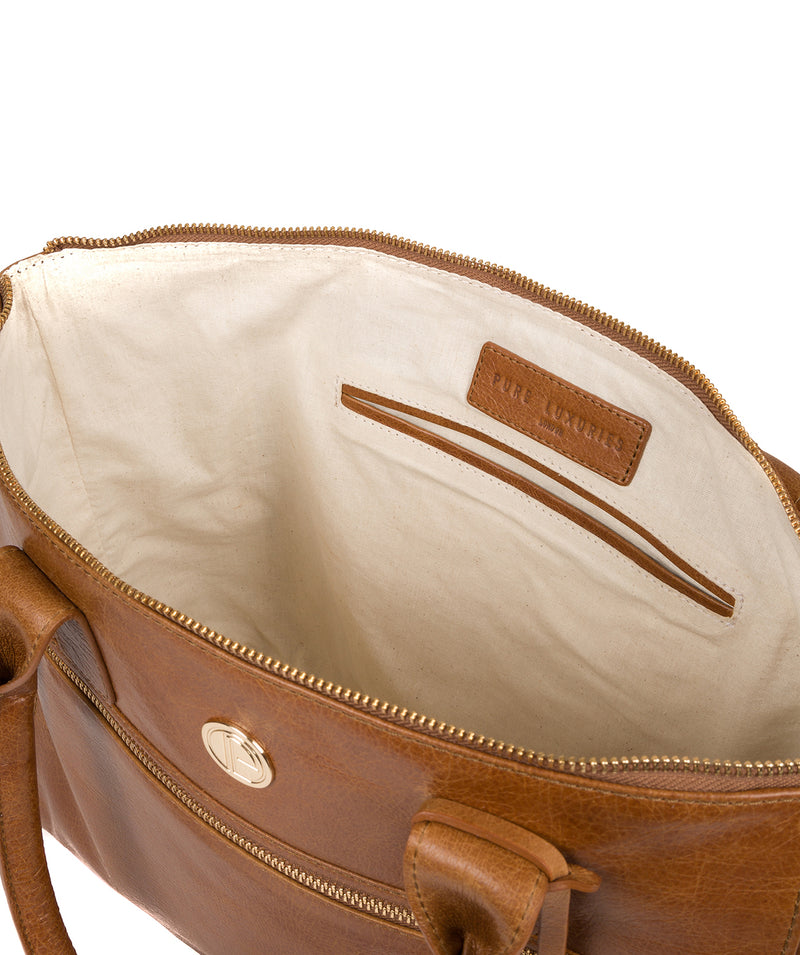 'Primrose' Saddle Tan Leather Tote Bag image 4