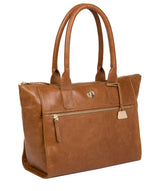 'Primrose' Saddle Tan Leather Tote Bag image 5