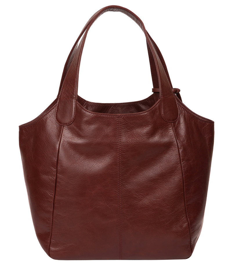 'Mimosa' Chestnut Leather Tote Bag image 3