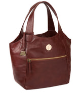 'Mimosa' Chestnut Leather Tote Bag image 5