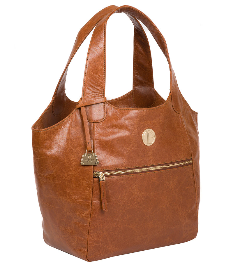 'Mimosa' Hazelnut Leather Tote Bag image 5