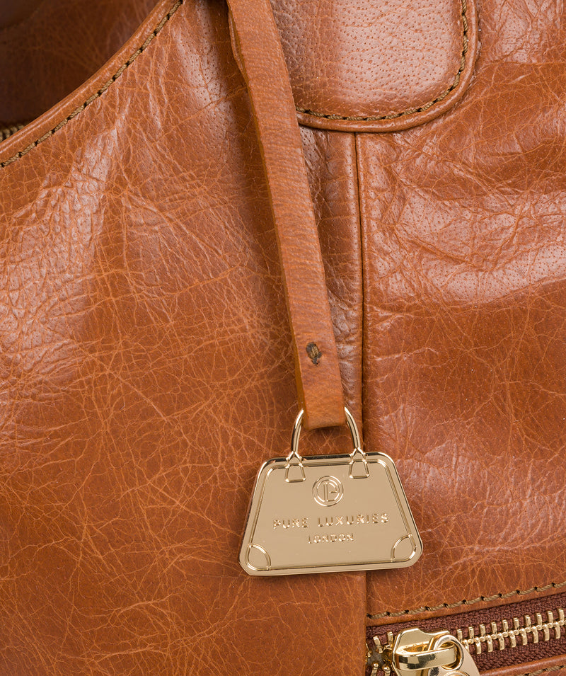 'Mimosa' Hazelnut Leather Tote Bag image 6