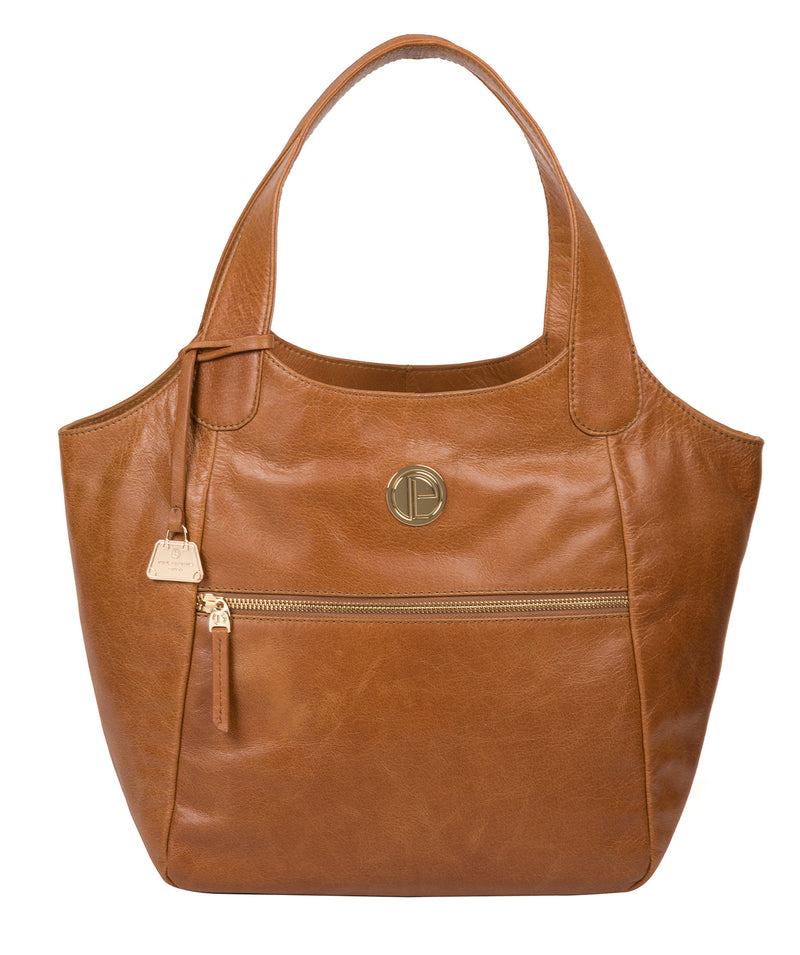 'Mimosa' Saddle Tan Leather Tote Bag image 1