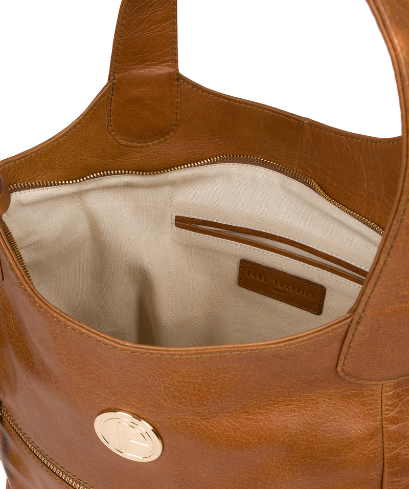 'Mimosa' Saddle Tan Leather Tote Bag image 4
