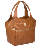 'Mimosa' Saddle Tan Leather Tote Bag image 5