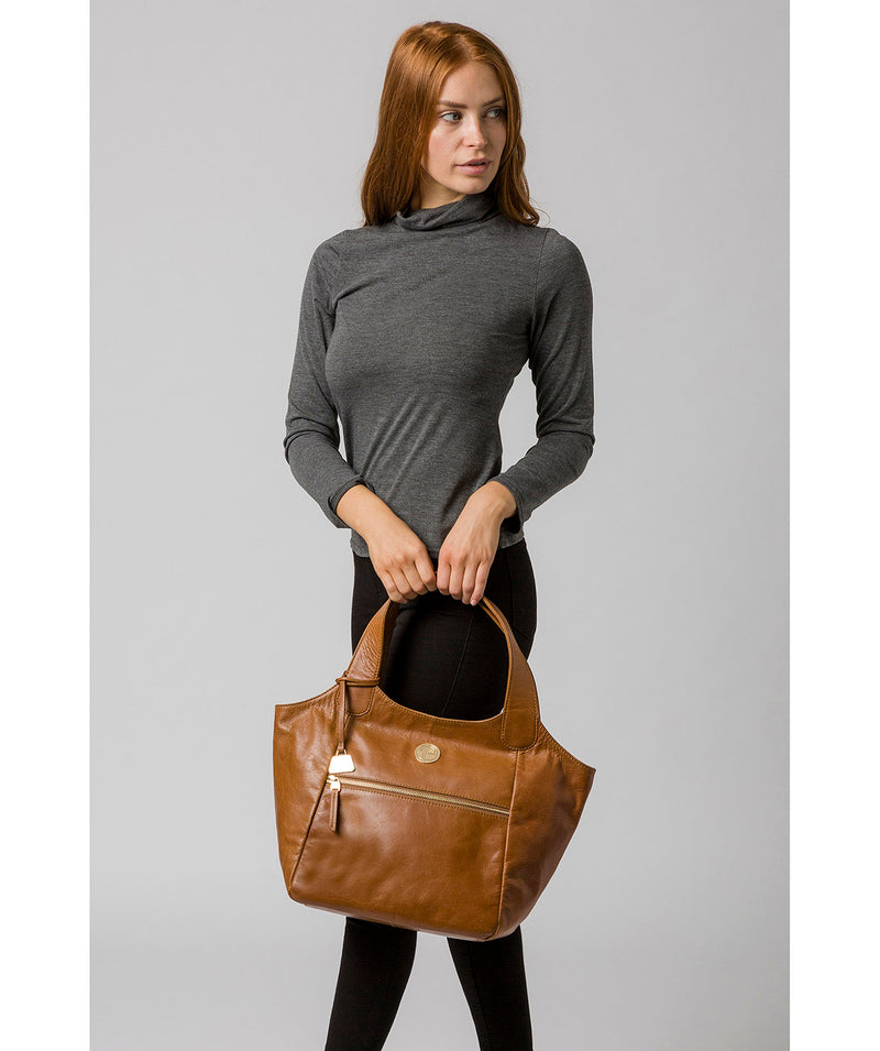 'Mimosa' Saddle Tan Leather Tote Bag image 2