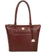 'Violet' Chestnut Leather Tote Bag image 1