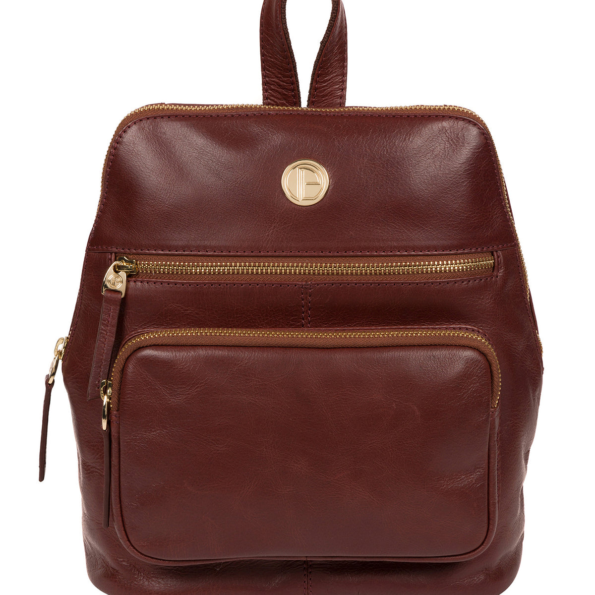 Pure Luxuries London Verbena Leather Backpack Bloomsbury Collection 11x11x5 inch Chestnut Leather Backpack  main image 4