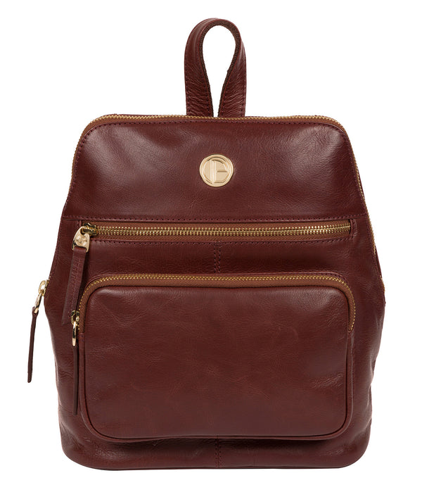 'Verbena' Chestnut Leather Backpack image 1