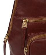 'Verbena' Chestnut Leather Backpack image 6