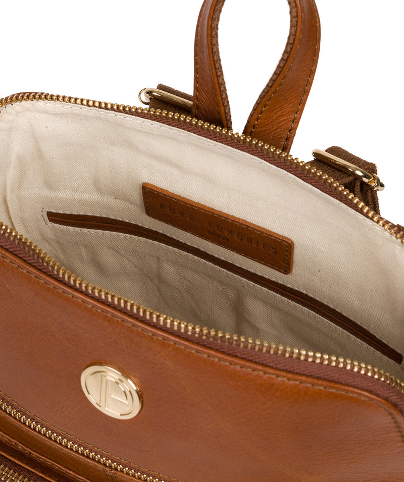 'Verbena' Hazelnut Leather Backpack image 4