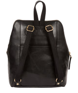 'Verbena' Jet Black Leather Backpack image 3