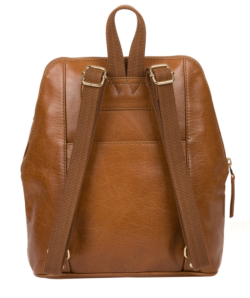 'Verbena' Saddle Tan Leather Backpack image 3