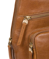 'Verbena' Saddle Tan Leather Backpack image 7