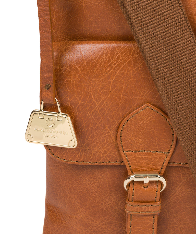 'Azalea' Hazelnut Leather Cross Body Bag image 6