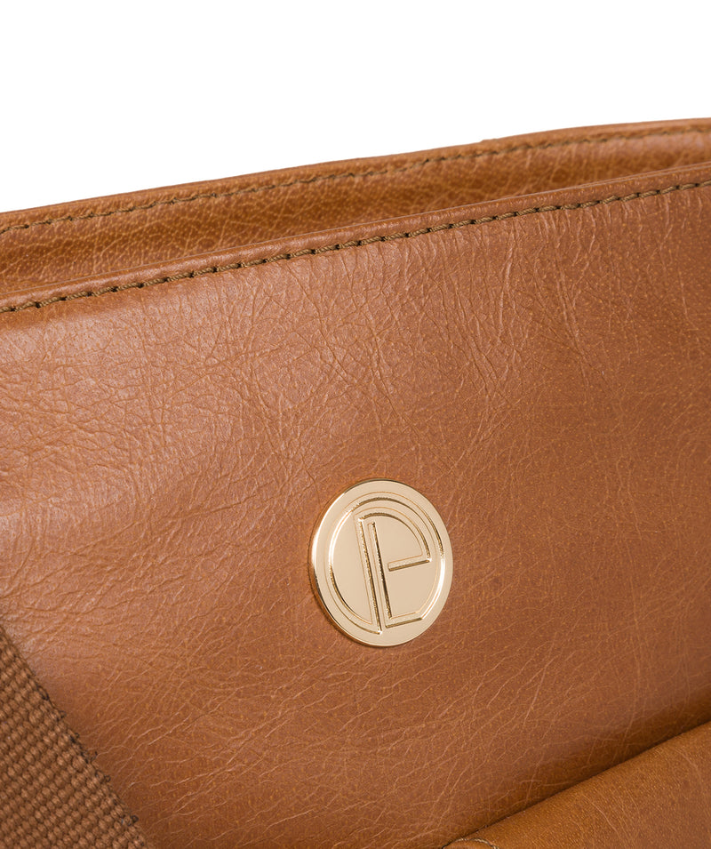 'Azalea' Saddle Tan Leather Cross Body Bag image 7