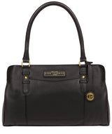 'Epworth' Black & Gold Leather Handbag Pure Luxuries London
