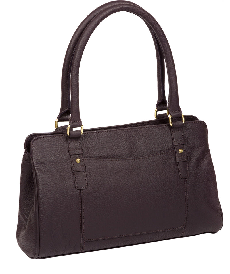 'Epworth' Plum Leather Handbag image 3