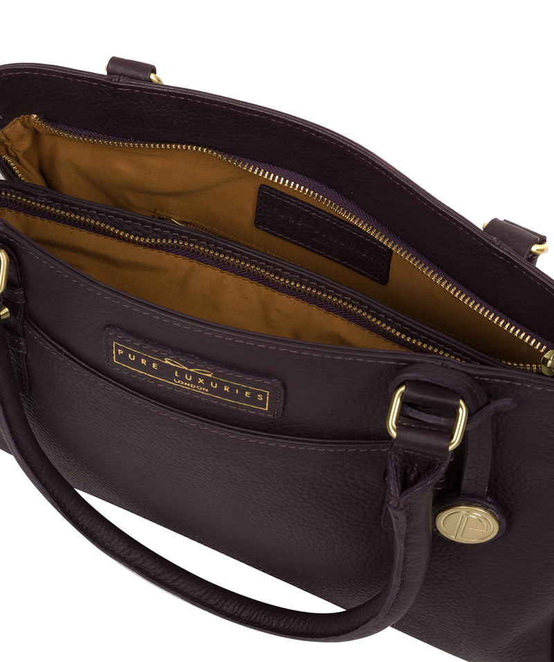 'Epworth' Plum Leather Handbag image 4