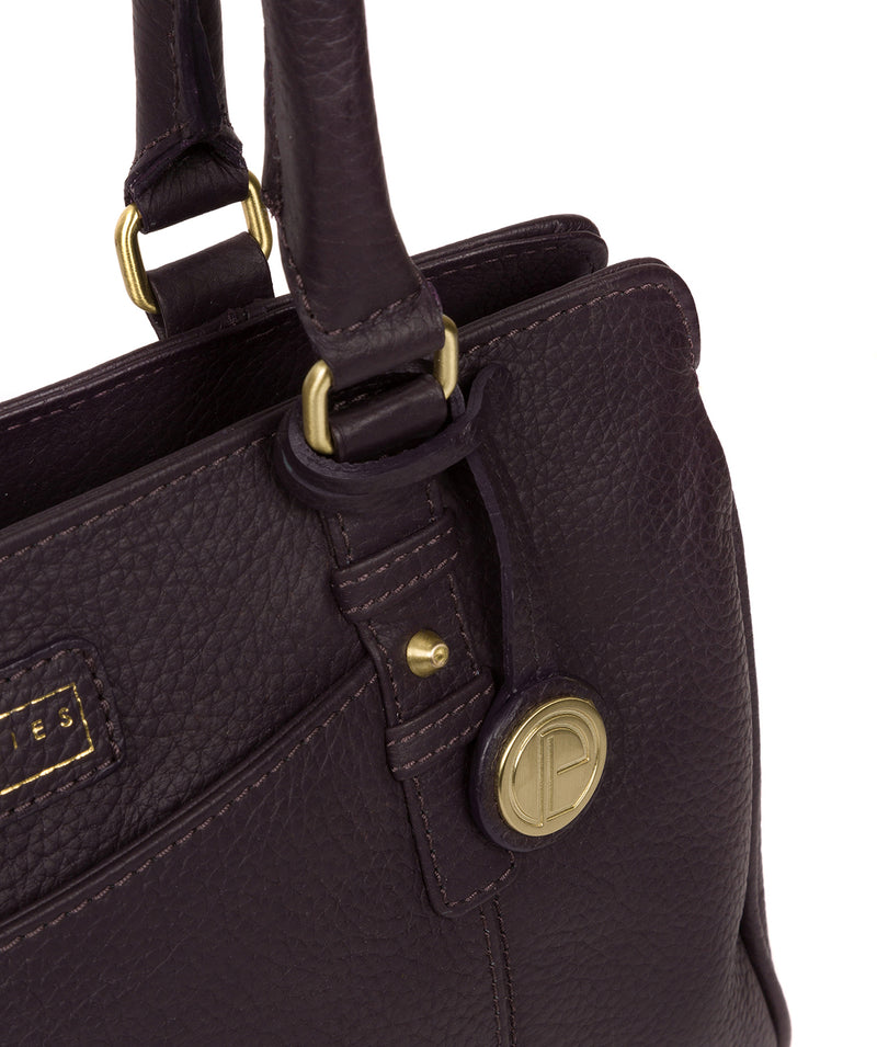 'Epworth' Plum Leather Handbag Pure Luxuries London