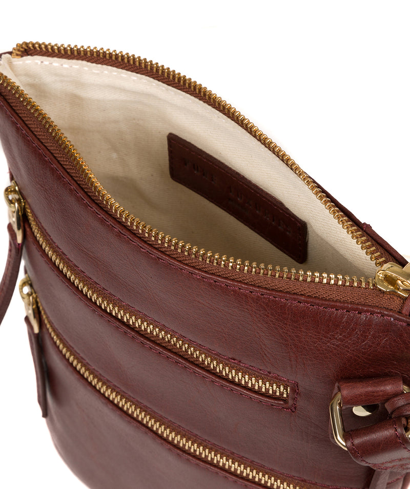 'Gardenia' Chestnut Leather Cross Body Bag image 4