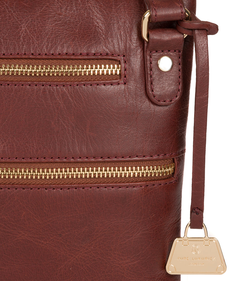 'Gardenia' Chestnut Leather Cross Body Bag image 6