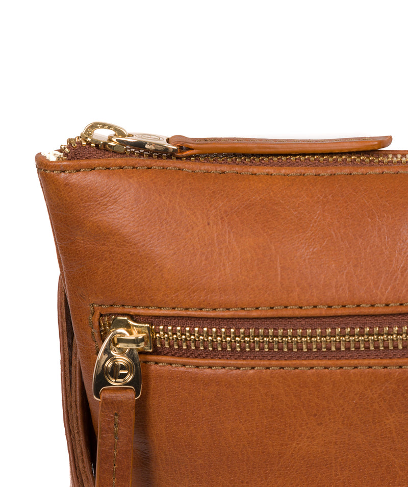 'Gardenia' Hazelnut Leather Cross Body Bag image 7