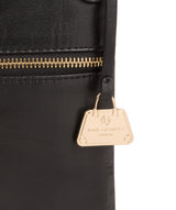 'Gardenia' Jet Black Leather Cross Body Bag image 6