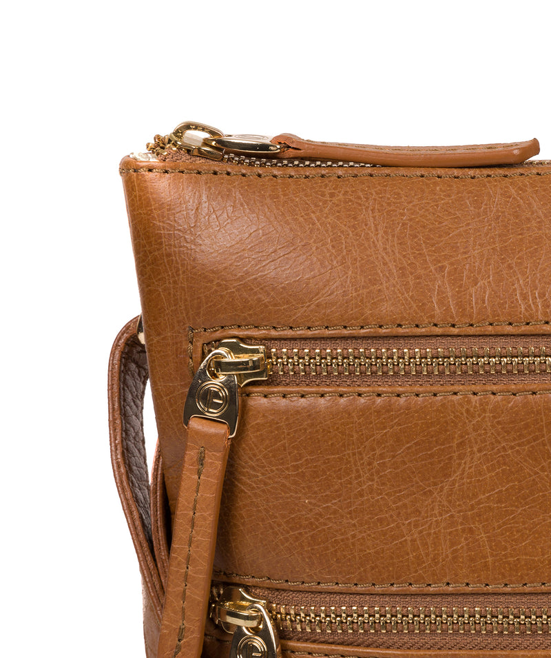 'Gardenia' Saddle Tan Leather Cross Body Bag Pure Luxuries London
