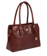 'Fleur' Chestnut Leather Handbag image 5