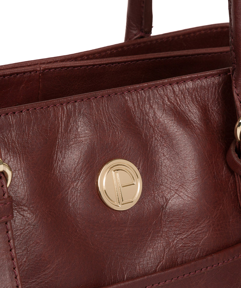 'Fleur' Chestnut Leather Handbag image 6