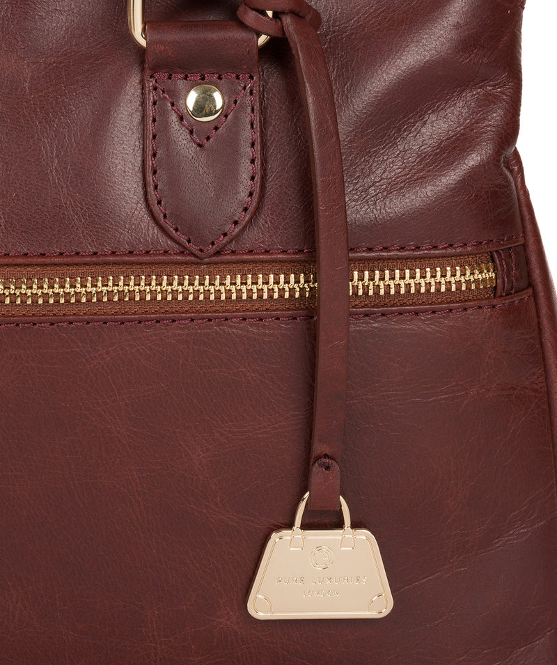 'Poppy' Chestnut Leather Handbag image 6