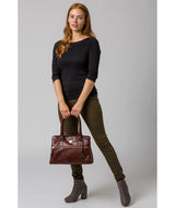 'Poppy' Chestnut Leather Handbag image 7