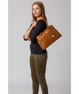'Poppy' Hazelnut Leather Handbag image 2