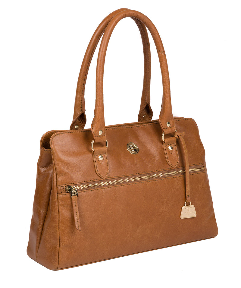 'Poppy' Saddle Tan Leather Handbag Pure Luxuries London