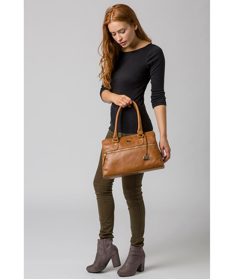 'Poppy' Saddle Tan Leather Handbag image 2