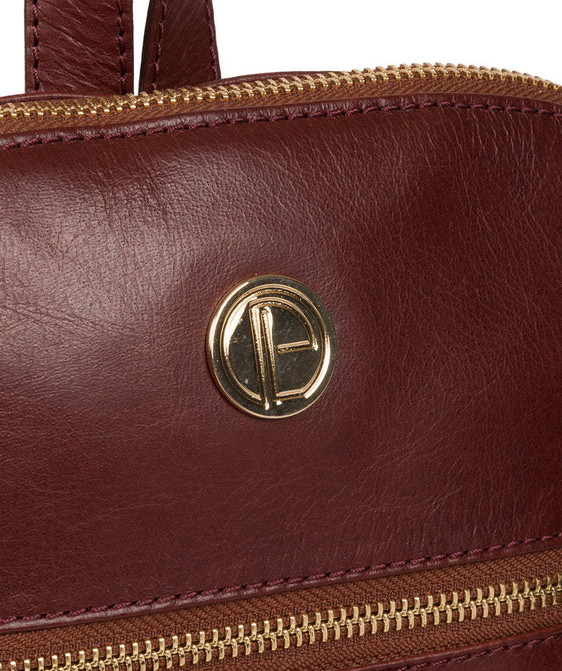 'Zinnia' Chestnut Leather Backpack image 6