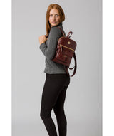 'Zinnia' Chestnut Leather Backpack image 2